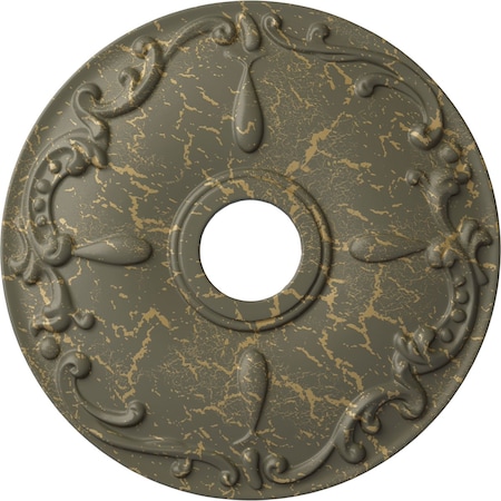Kent Ceiling Medallion (Fits Canopies up to 5"), 18"OD x 3 1/2"ID x 1 1/4"P, Witch Hazel Crackle